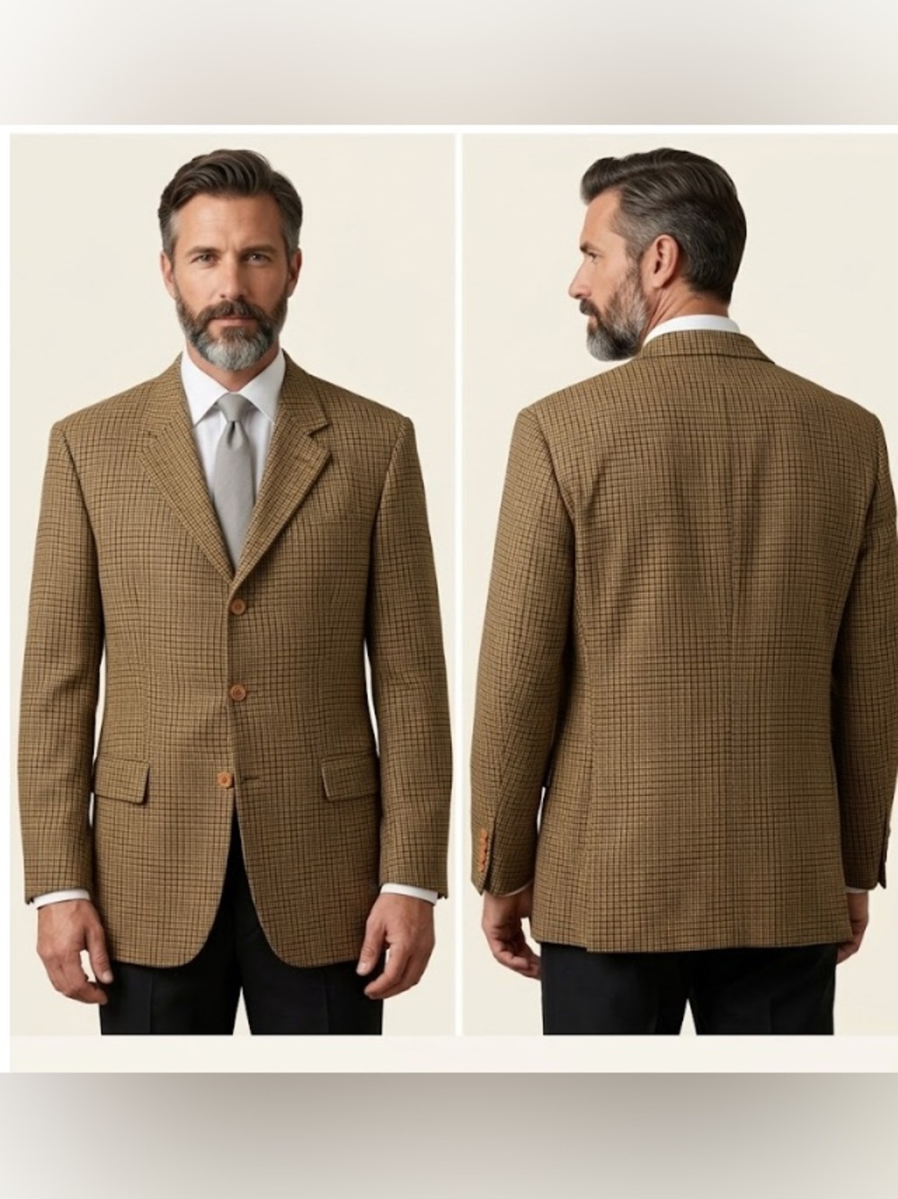 Vintage McGregor Plaid Wool Blazer Jacket Men’s XL Academic Classic Brown
